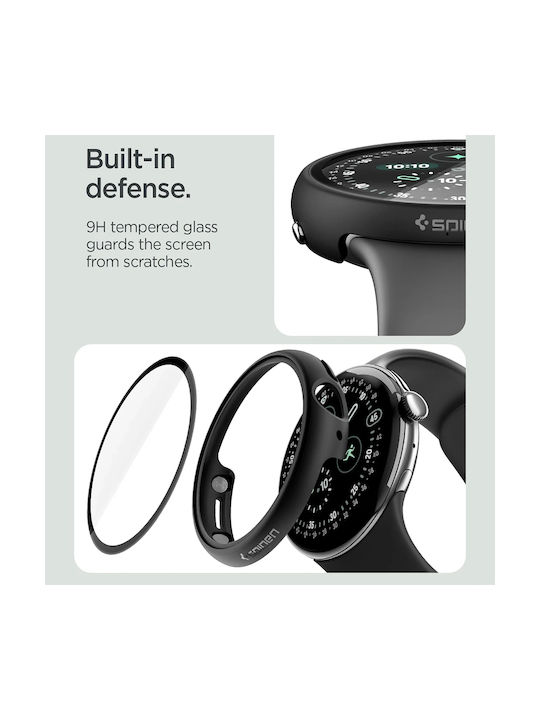 Spigen Dünn Passform 360 Acs11746 Google Pixel Watch 4 45 mm Watch 5 45 mm Schwarzes