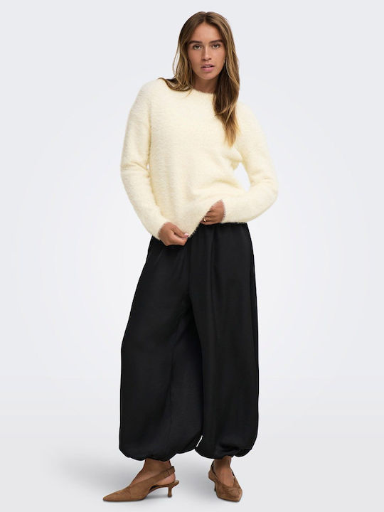 Damen Langärmeliges Pullover Weiß