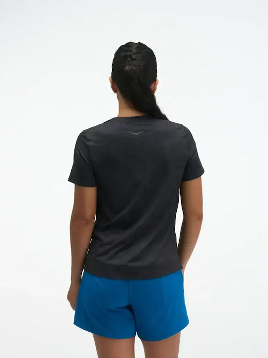 HOKA Women's Short Sleeve Black Blouse