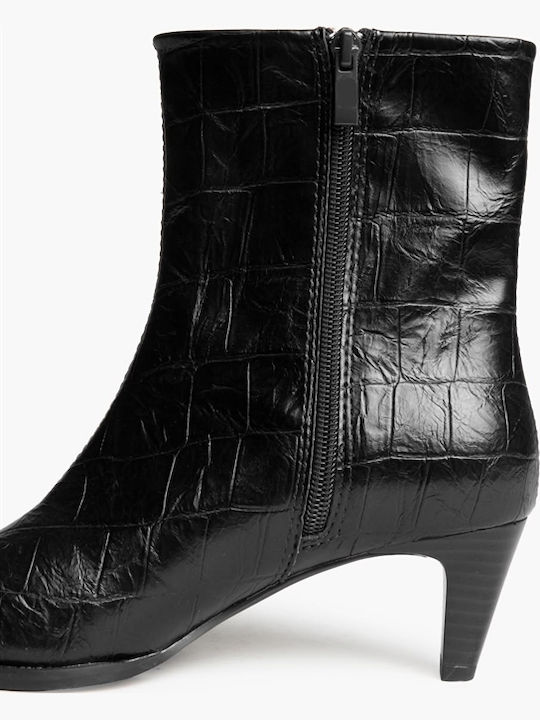 Women's Ankle Boots with Mid Heel Black