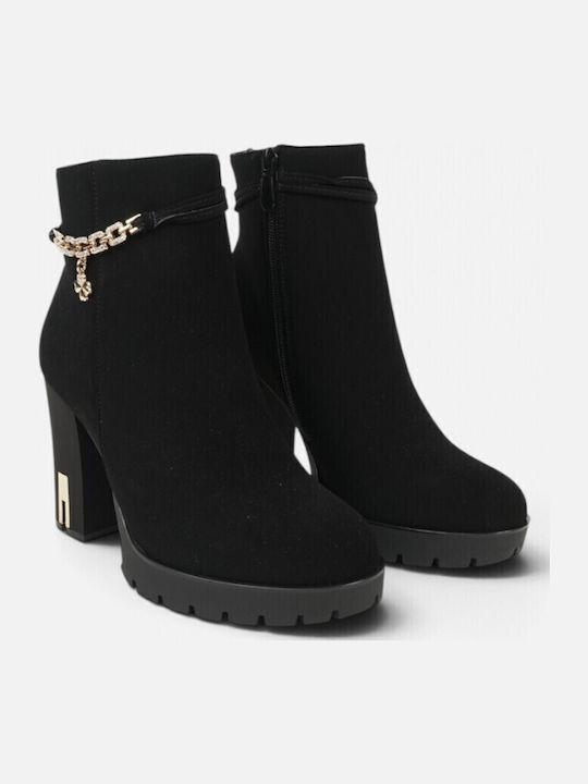 Suede Women's Ankle Boots Black