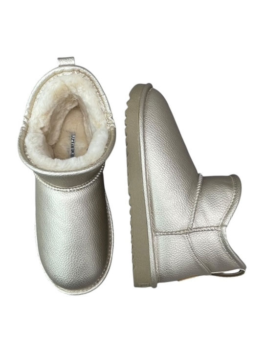 Nordic Damen Stiefeletten mit Pelz Gold DFSH426006-Light