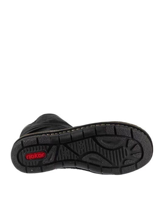 Leder Damen Stiefeletten Astragalou Schwarz