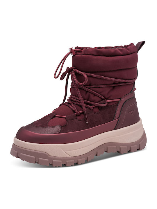 Ghete Dama cu Toc Mediu Burgundy
