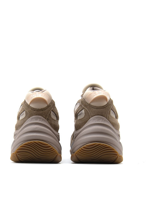 Combo C Women's Chunky Sneakers Ecru Beige Purple