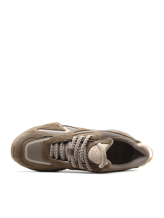 Combo C Women's Chunky Sneakers Ecru Beige Purple