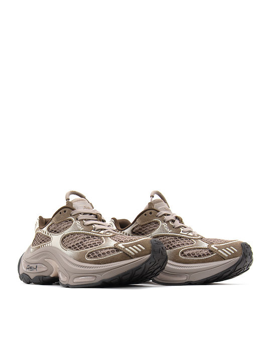 Women's Chunky Sneakers Ecru Beige Purple