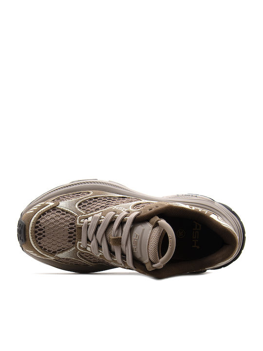 Women's Chunky Sneakers Ecru Beige Purple