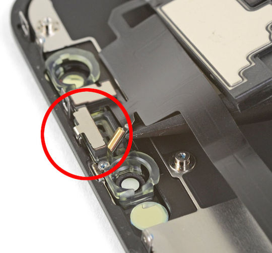 Small Bracket On Front Camera Plate Iphone Xr
