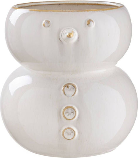 Butlers Βάζο Κεραμικό Snowman Λευκό 21x21xΥ20cm