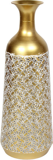 Keskor Decorative Floor Vase Metallic Gold 20x20xH61cm