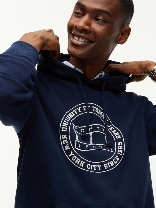 Tjm Reg Crest Sweatshirts für Herren mit Kapuze Dunkelblau