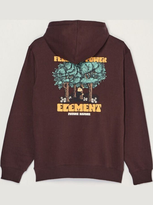 Element Feel Power Po Суитшърт в Бордо с Качулка