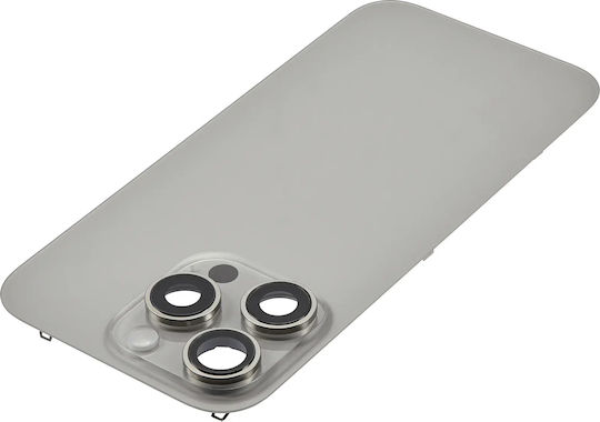 Back Glass W Magsafe Magnet & Nfc & Flashlight Flex Iphone 16 Pro No Logo Aftermarket Natural Titanium