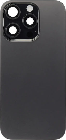 Back Glass W Magsafe Magnet & Nfc & Flashlight Flex Iphone 16 Pro No Logo Aftermarket Black Titanium