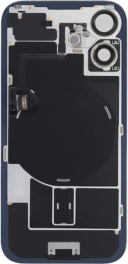 Rückglas W Magsafe Magnet Nfc & Taschenlampe Flex iPhone 16 Plus Service Pack Schwarz
