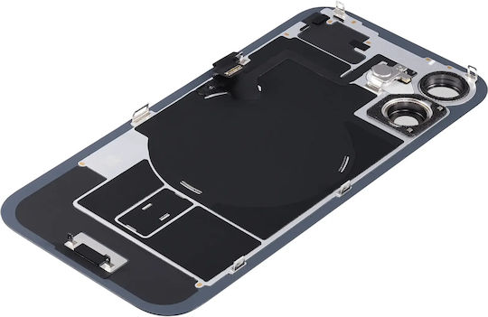 Rückglas W Magsafe Magnet Nfc & Taschenlampe Flex iPhone 16 Plus Service Pack Schwarz