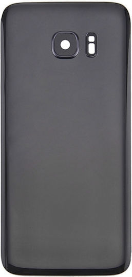 Back Cover Glass Camera Lens Samsung Galaxy S7 Edge No Logo Aftermarket Plus Black
