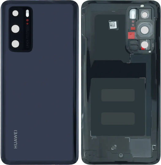 Задно Стъкло Капак Huawei P40 2020 Сервизен Пак Черен