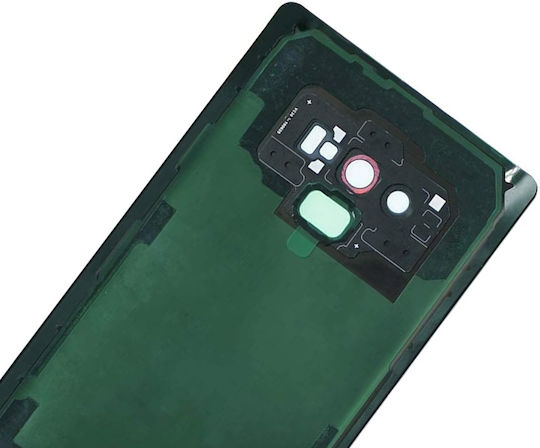 Back Cover Glass Camera Lens Samsung Galaxy Note 9 No Logo Aftermarket Plus Ocean Blue