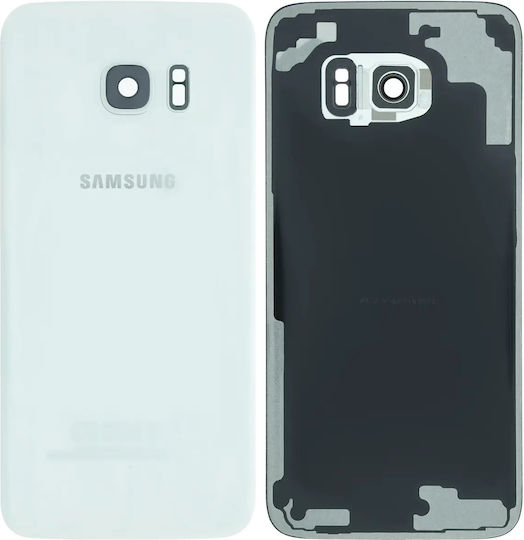 Back Cover Glass Samsung Galaxy S7 Edge Service Pack White