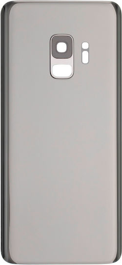 Sticlă Capac Spate Lentilă Cameră Samsung Galaxy S9 Fără Logo Aftermarket Plus Argintiu