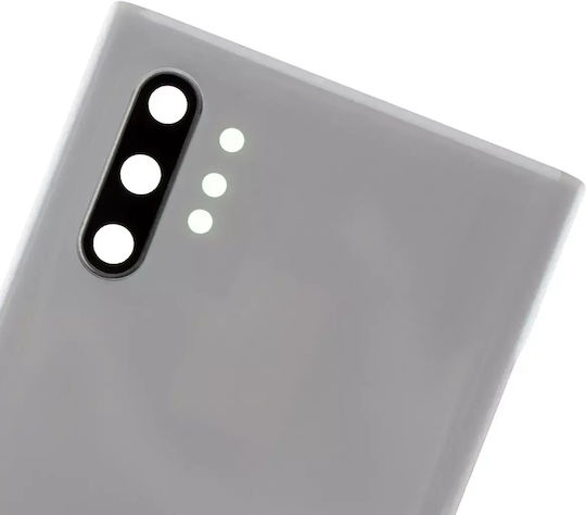 Back Cover Glass Camera Lens Samsung Galaxy Note 10 Plus 5g Service Pack Aura White