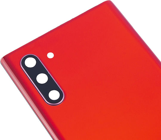 Back Cover Glass Camera Lens Samsung Galaxy Note 10 No Logo Aftermarket Plus Aura Red