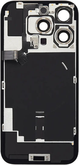 Back Glass W Magsafe Magnet & Nfc & Flashlight Flex iPhone 16 Pro Kein Logo Aftermarket Weiß Titanium