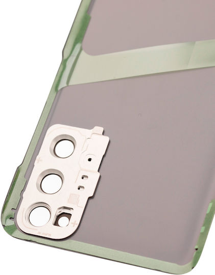 Back Cover Glass Camera Lens Samsung Galaxy S20 5g No Logo Aftermarket Plus Cloud White