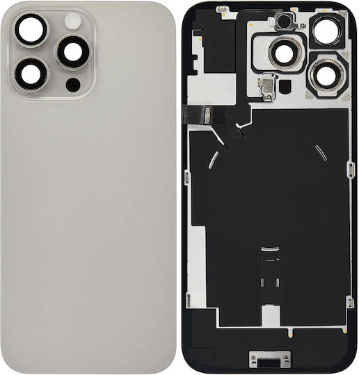 Rückglas W Magsafe Magnet & Nfc & Taschenlampen Flex iPhone 17 Pro Max Kein Logo Aftermarket Natürlicher Titan