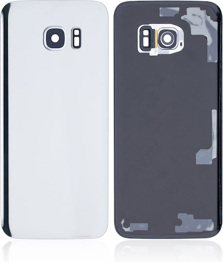 Back Cover Glass Kameraobjektiv Samsung Galaxy S7 Edge Kein Logo Aftermarket Plus Silber