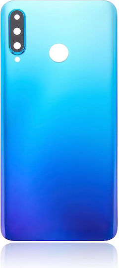 Задно Стъкло За Камера Huawei P30 Lite Nova 4e 4gb Ram Без Лого Пауново Синьо