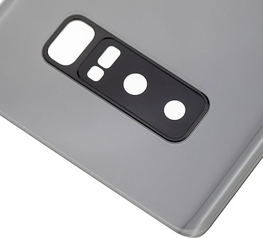 Back Cover Glass Camera Lens Samsung Galaxy Note 8 No Logo Aftermarket Plus Silver