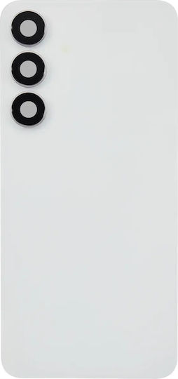 Back Cover Glass Camera Lens Samsung Galaxy S25 Fe No Logo Aftermarket Plus White