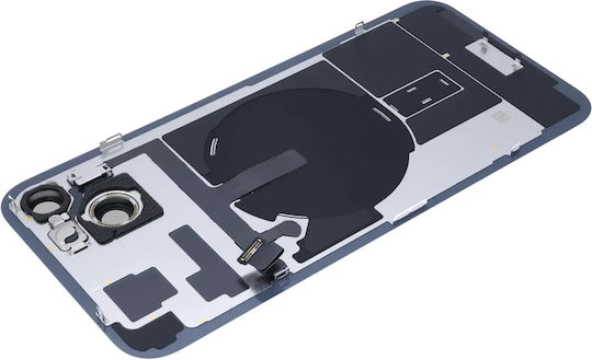 Back Glass W Magsafe Magnet & Nfc & Flashlight Flex Iphone 15 Plus Genuine Oem Blue