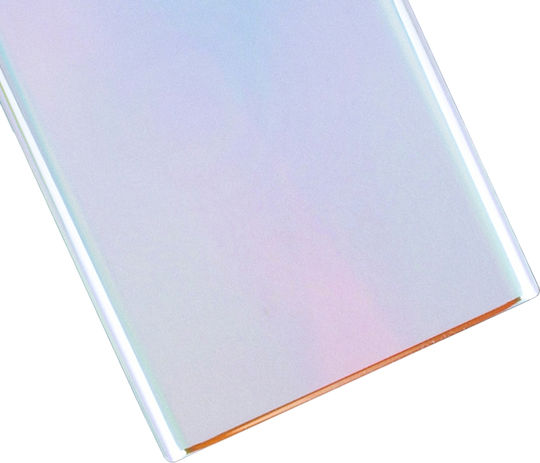 Back Cover Glass Camera Lens Samsung Galaxy Note 10 No Logo Aftermarket Plus Aura Glow Silver