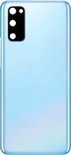 Back Cover Glass Camera Lens Samsung Galaxy S20 5g No Logo Aftermarket Plus Cloud Blue