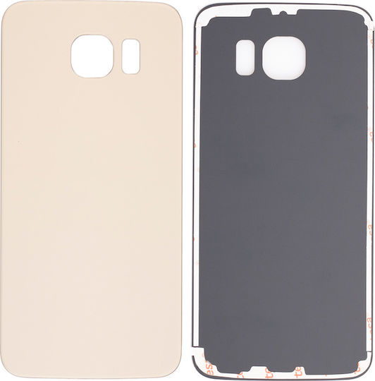 Sticlă Spate Samsung Galaxy S6 Fără Logo Aftermarket Plus Auriu