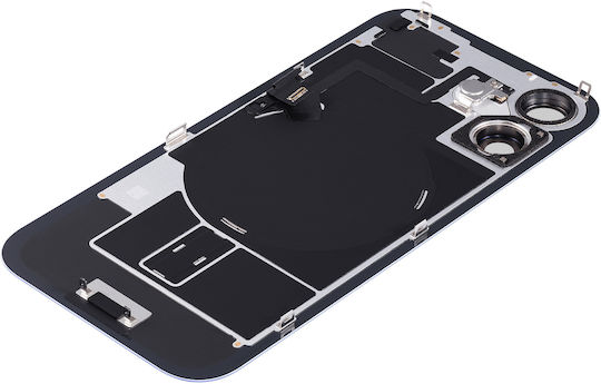 Задно Стъкло С Магнит W Magsafe И Nfc И Фенер Flex iPhone 16 Plus Сервизен Пакет Ултрамарин