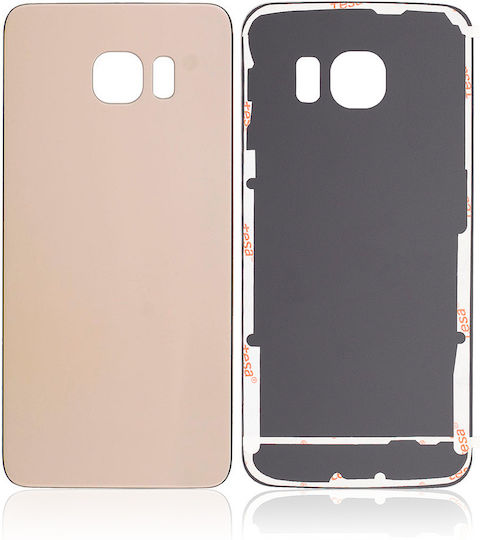 Back Cover Glass Samsung Galaxy S6 Edge No Logo Aftermarket Plus Gold