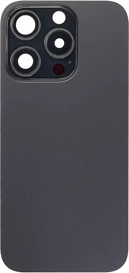 Back Glass W Magsafe Magnet iPhone 15 Pro Kein Logo Aftermarket Schwarz Titanium