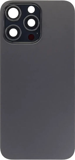 Задно Стъкло С Магнит W Magsafe За Iphone 15 Pro Max Без Лого Следпазарен Черен Титаниев
