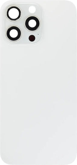 Rückglas W Magsafe Magnet iPhone 15 Pro Max Kein Logo Aftermarket Weiß Titanium