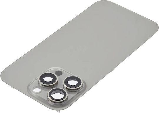 Rückglas W Magsafe Magnet iPhone 16 Pro Kein Logo Aftermarket Natürlicher Titan