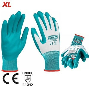 Total Total Arbeitshandschuhe Garten Grün Nitril/Polyester