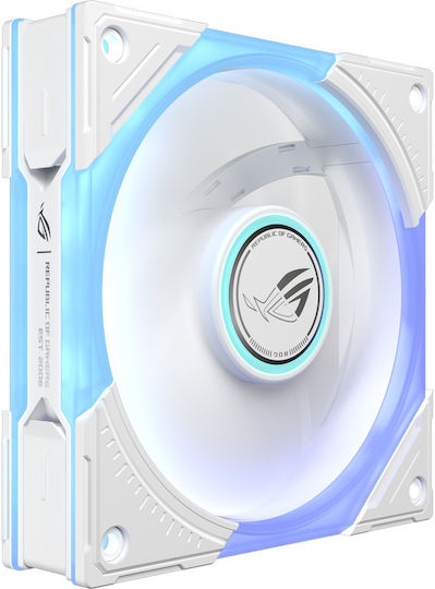 Rog Eurux GR120 Reverse Blade Case Fan 2200rpm 70cfm with ARGB Lighting and 4-Pin PWM Connection White Edition