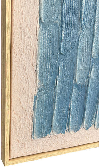 Inthebox Calme Decorative Painting Frame 80x120x4cm Canvas Blue Beige Wood 201-0000