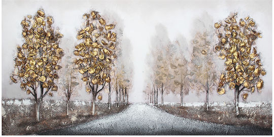 Wall Canvas Painting Handmade Oil Painting 120x60 Embossed Keskor 82592