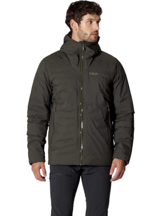 Microlight Herren Jacken Puffer Wasserdicht Dunkle Armee